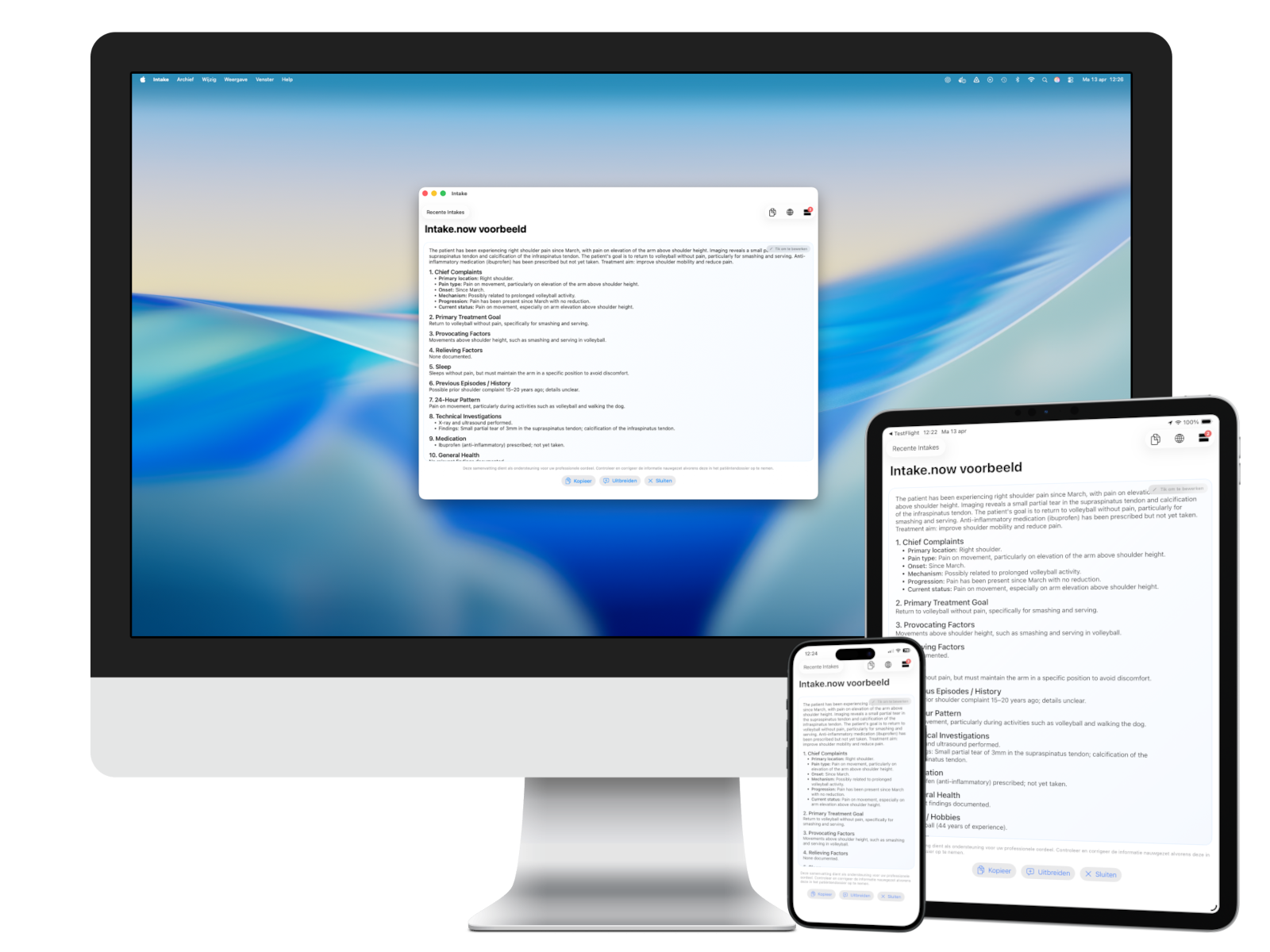 Intake.now on multiple devices